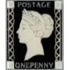 PENNY BLACK STAMP PIN